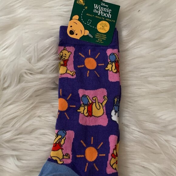 DISNEY Winnie the Pooh Crew Knit Socks 2 PAIRS - Picture 5 of 5